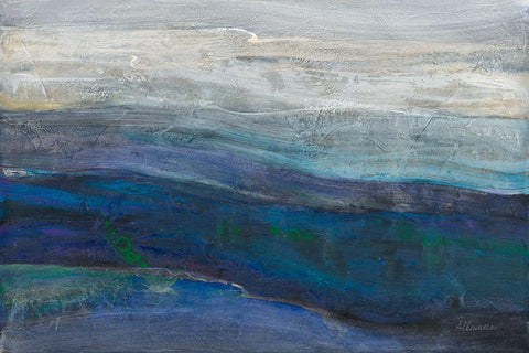 Vista White Modern Wood Framed Art Print with Double Matting by Hristova, Albena