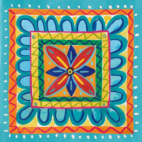 Mucho Caliente IX Black Ornate Wood Framed Art Print with Double Matting by Zaman, Farida