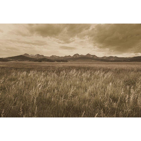 Sawtooth Mountains Idaho II Dark Gold Ornate Wood Framed Art Print with Double Matting by Majchrowicz, Alan