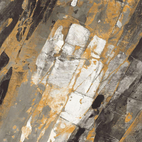 Hot Lava Autumn White Modern Wood Framed Art Print with Double Matting by Hristova, Albena