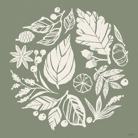 Autumn Tones X White Modern Wood Framed Art Print with Double Matting by Tavoletti, Anne