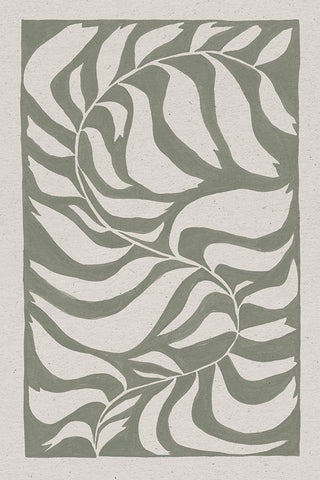 Winding Vine White Modern Wood Framed Art Print with Double Matting by Hershey, Moira