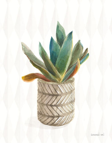 Desert Greenhouse XIII Subtle White Modern Wood Framed Art Print with Double Matting by Nai, Danhui