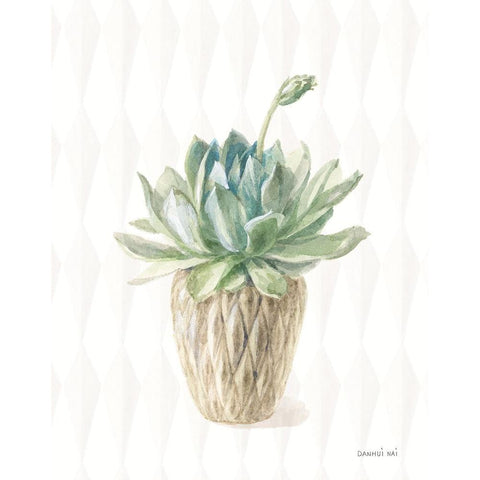 Desert Greenhouse XV White Modern Wood Framed Art Print by Nai, Danhui