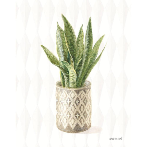 Desert Greenhouse XVI White Modern Wood Framed Art Print by Nai, Danhui