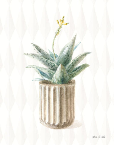 Desert Greenhouse XX White Modern Wood Framed Art Print with Double Matting by Nai, Danhui