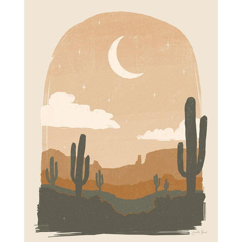 Warm Desert II Black Modern Wood Framed Art Print by Penner, Janelle