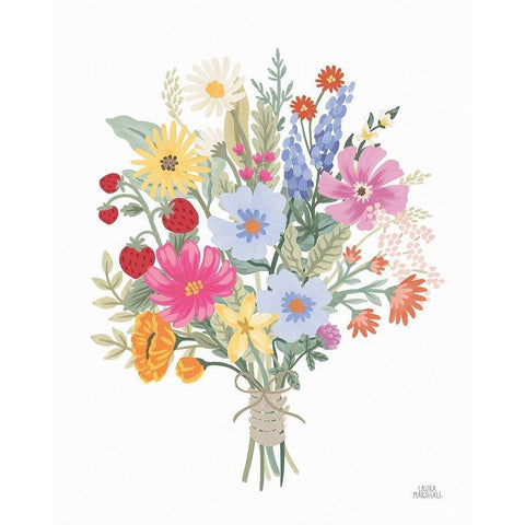 Wild Meadow IV Black Modern Wood Framed Art Print by Marshall, Laura
