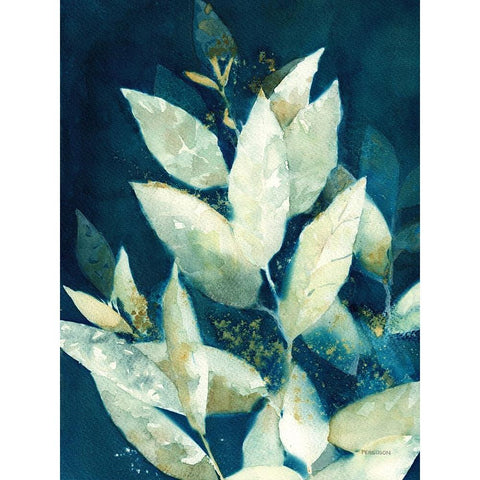 Shower of Gold II White Modern Wood Framed Art Print by Ferguson, Kathy