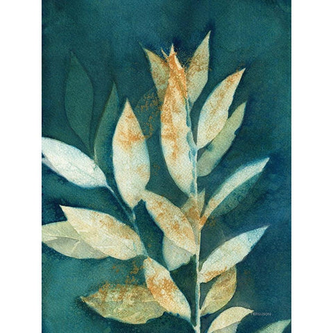 Shower of Gold III Black Modern Wood Framed Art Print with Double Matting by Ferguson, Kathy