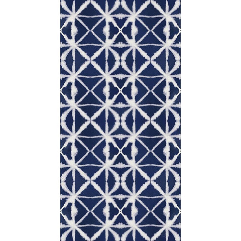 Indigo Splash Pattern VIE Panel Gold Ornate Wood Framed Art Print with Double Matting by June, Dina