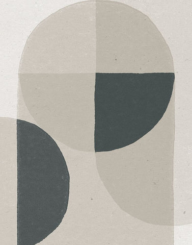 Soft Rain II Dark Gray White Modern Wood Framed Art Print with Double Matting by Hershey, Moira
