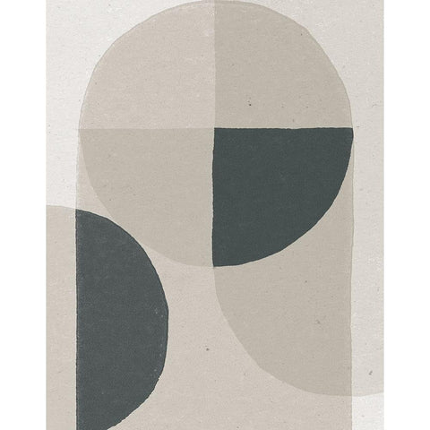 Soft Rain II Dark Gray White Modern Wood Framed Art Print by Hershey, Moira