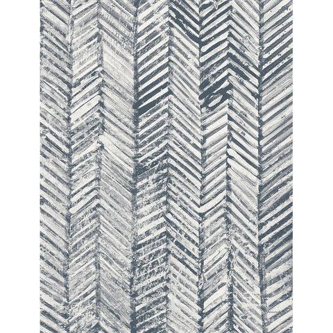 Maki Tile Panel I Crop II Blue Gold Ornate Wood Framed Art Print with Double Matting by Lovell, Kathrine
