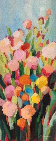 Vivid Flowerbed I Black Ornate Wood Framed Art Print with Double Matting by Vassileva, Silvia