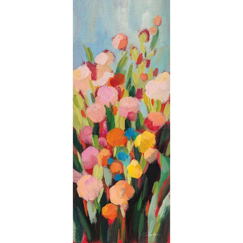Vivid Flowerbed I Black Modern Wood Framed Art Print by Vassileva, Silvia