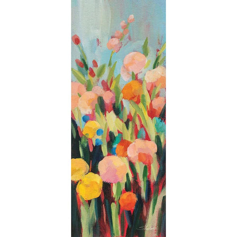 Vivid Flowerbed II Gold Ornate Wood Framed Art Print with Double Matting by Vassileva, Silvia