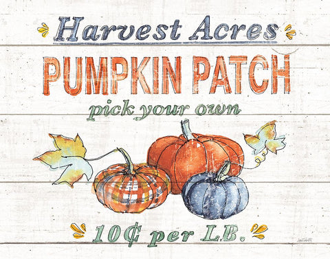 Fall Flair V Shiplap Black Ornate Wood Framed Art Print with Double Matting by Tavoletti, Anne