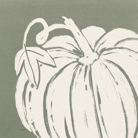 Autumn Tones VII Chalk Green Gold Ornate Wood Framed Art Print with Double Matting by Tavoletti, Anne