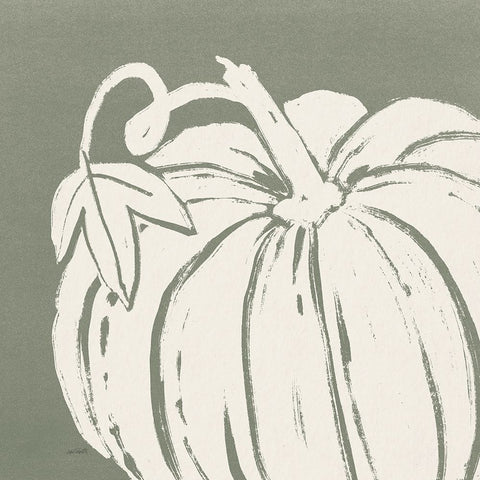 Autumn Tones VII Chalk Green White Modern Wood Framed Art Print with Double Matting by Tavoletti, Anne