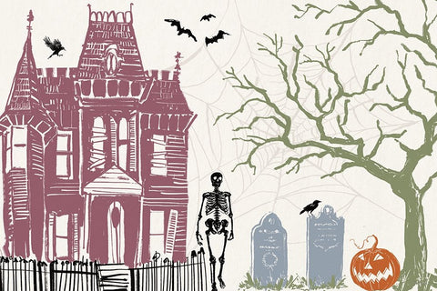 Haunted I Color Black Ornate Wood Framed Art Print with Double Matting by Tavoletti, Anne