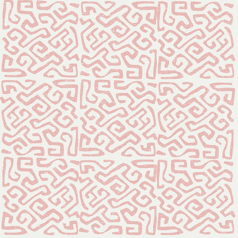 Kuba Play I Blush White Modern Wood Framed Art Print with Double Matting by Warrick, Cheryl