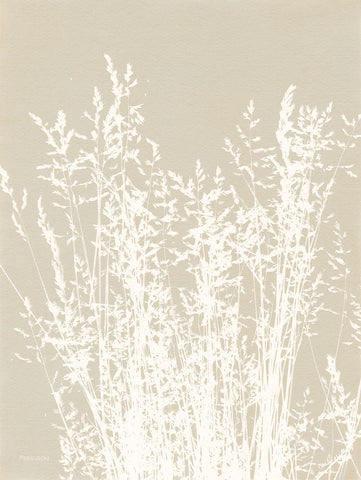 Ornamental Grass I Neutral Black Ornate Wood Framed Art Print with Double Matting by Ferguson, Kathy