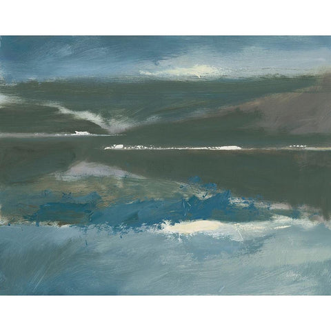 October Reflections Black Modern Wood Framed Art Print with Double Matting by Wellington Studio