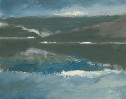 October Reflections Black Ornate Wood Framed Art Print with Double Matting by Wellington Studio