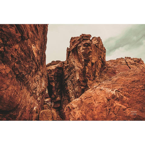 Welcome V Gold Ornate Wood Framed Art Print with Double Matting by Larson, Nathan