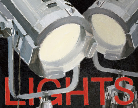 Lights Camera Action I Black Modern Wood Framed Art Print by Fabiano, Marco