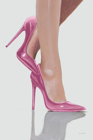 Divine II Pink Black Modern Wood Framed Art Print by Wiens, James