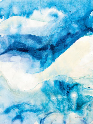 Mountain Mist III Black Modern Wood Framed Art Print by Hristova, Albena