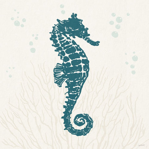 Seaside Style II Blue Black Ornate Wood Framed Art Print with Double Matting by Tavoletti, Anne