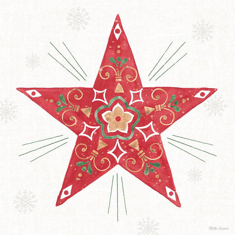 Christmas Charm XI Black Modern Wood Framed Art Print by Grove, Beth