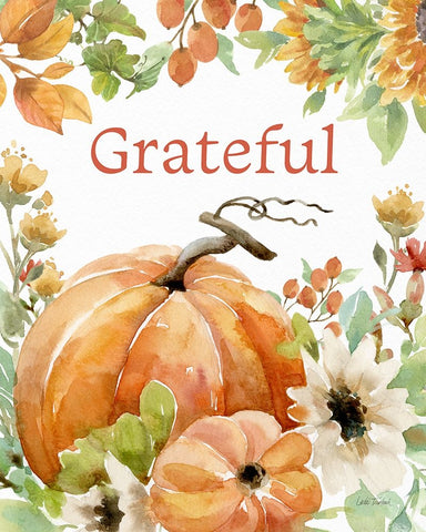 Autumn Breeze VII Black Ornate Wood Framed Art Print with Double Matting by Trimbach, Leslie