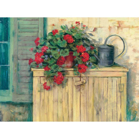 Gardeners Still Life Gold Ornate Wood Framed Art Print with Double Matting by Rowan, Carol