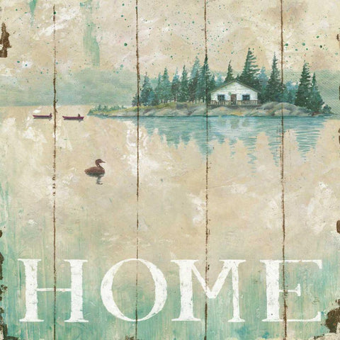 Waterside Lodge I Black Modern Wood Framed Art Print by Brissonnet, Daphne