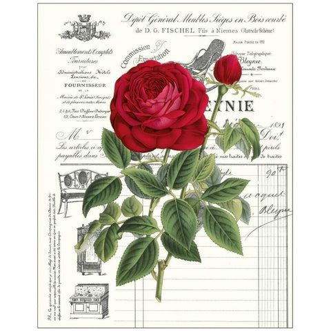 Heirloom Roses B White Modern Wood Framed Art Print by Chilton, Sarah E