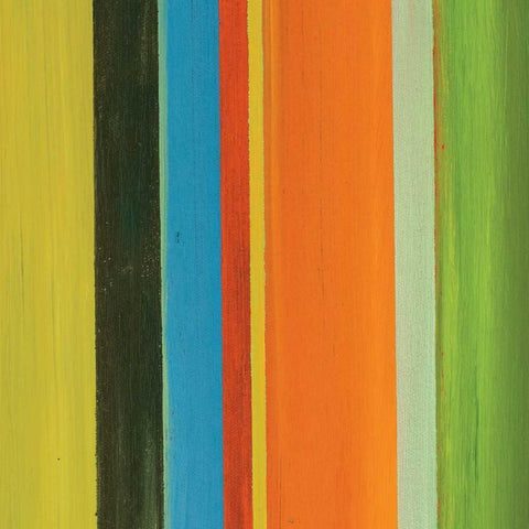 Hampton Stripe III Black Ornate Wood Framed Art Print with Double Matting by Chandler, Fran