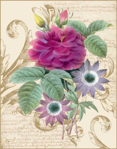 Bloomsbury I Black Ornate Wood Framed Art Print with Double Matting by Nicole, Lily