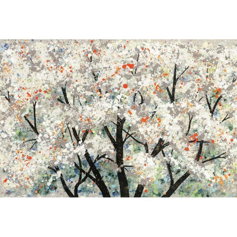 Pear Blossoms in Spring Gold Ornate Wood Framed Art Print with Double Matting by Alves, Helena