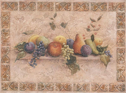 A Tuscan Palette Black Ornate Wood Framed Art Print with Double Matting by DeMarco, Fiona