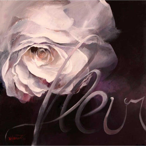 Fleur I White Modern Wood Framed Art Print by Haenraets, Willem
