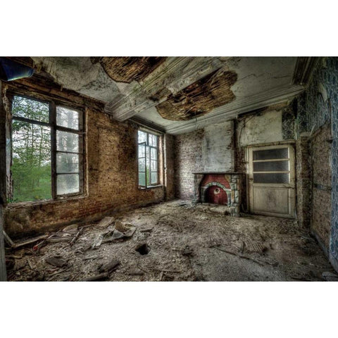 Chateau de vivre II Black Modern Wood Framed Art Print by Sneeuw, Ivo