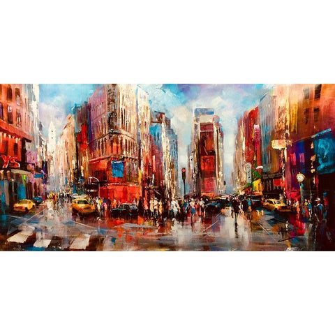 Our time in US Gold Ornate Wood Framed Art Print with Double Matting by Haenraets, Willem