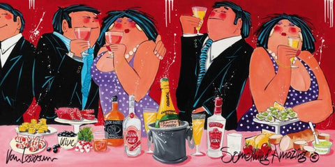 Something Amazing Black Ornate Wood Framed Art Print with Double Matting by van Leersum, El