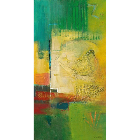 Springtime I Black Modern Wood Framed Art Print with Double Matting by Danckaert, Bea