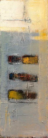 beeing there White Modern Wood Framed Art Print with Double Matting by Danckaert, Bea
