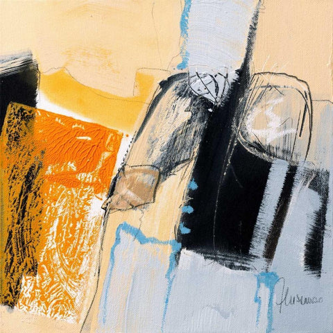 Movimenti II White Modern Wood Framed Art Print by Cusumano, Francesco